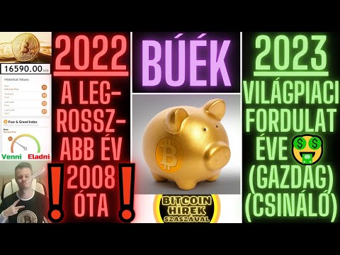 Bitcoin Hírek (1200) - BÚÉK - A jövő év lesz a Gazdag Csináló, fordulni fognak a VilágPiacok 