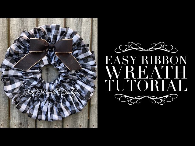 How To Make a Ribbon Wreath for Spring - Attempts At Domestication