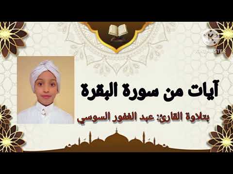 آيات من سورة البقرة بصوت الطفل القارئ عبد الغفور السوسي