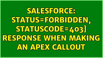 Salesforce: Status=Forbidden, StatusCode=403] response when making an Apex callout (2 Solutions!!)