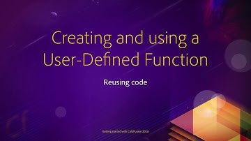 08 Reusing Code ## 07 Creating and using a UDF