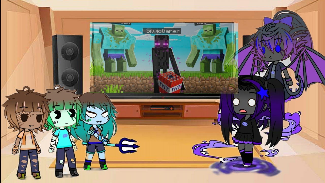 ZOMBIES Y EL END REACCION A * MUTANS ZOMBIES VS UN  ENDERMAN*,#minecraft #silviogamer #reaction #xd