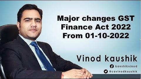 Changes made by Finance Act 2022 #1 #gst #gstchanges #gstindia #inputtaxcredit #gstupdates