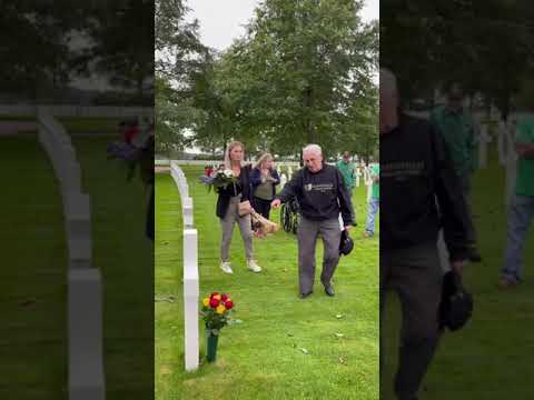 WWII Veteran visits friend’s grave for first time in Holland.