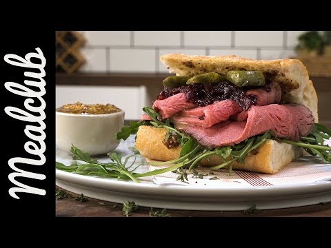 Video: Roastbeef Mit Knoblauch Und Zwiebel-Weinsauce