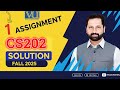 CS202 Assignment 1 solution Fall 2025 | CS202 Assignment 1 solution 2025 | CS202 assignment 1 2025