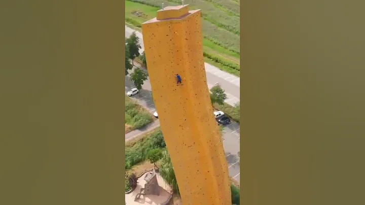 This is one of the tallest climbing walls in the world #shorts