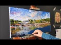 Palette knife landscape oil painting by nathalie jaguin