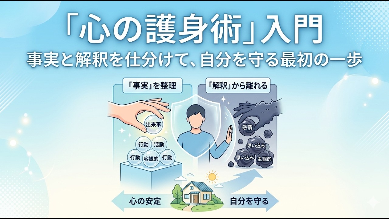 心の護身術」入門：事実と解釈を仕分けて、自分を守る最初の一歩 - YouTube