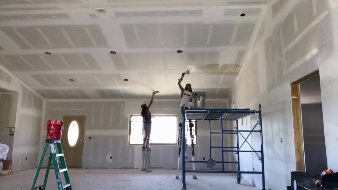 How to Skip Trowel Drywall The Texture Twins YouTube