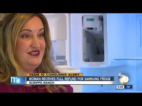 San Diego woman receives full refund for Samsung fridge