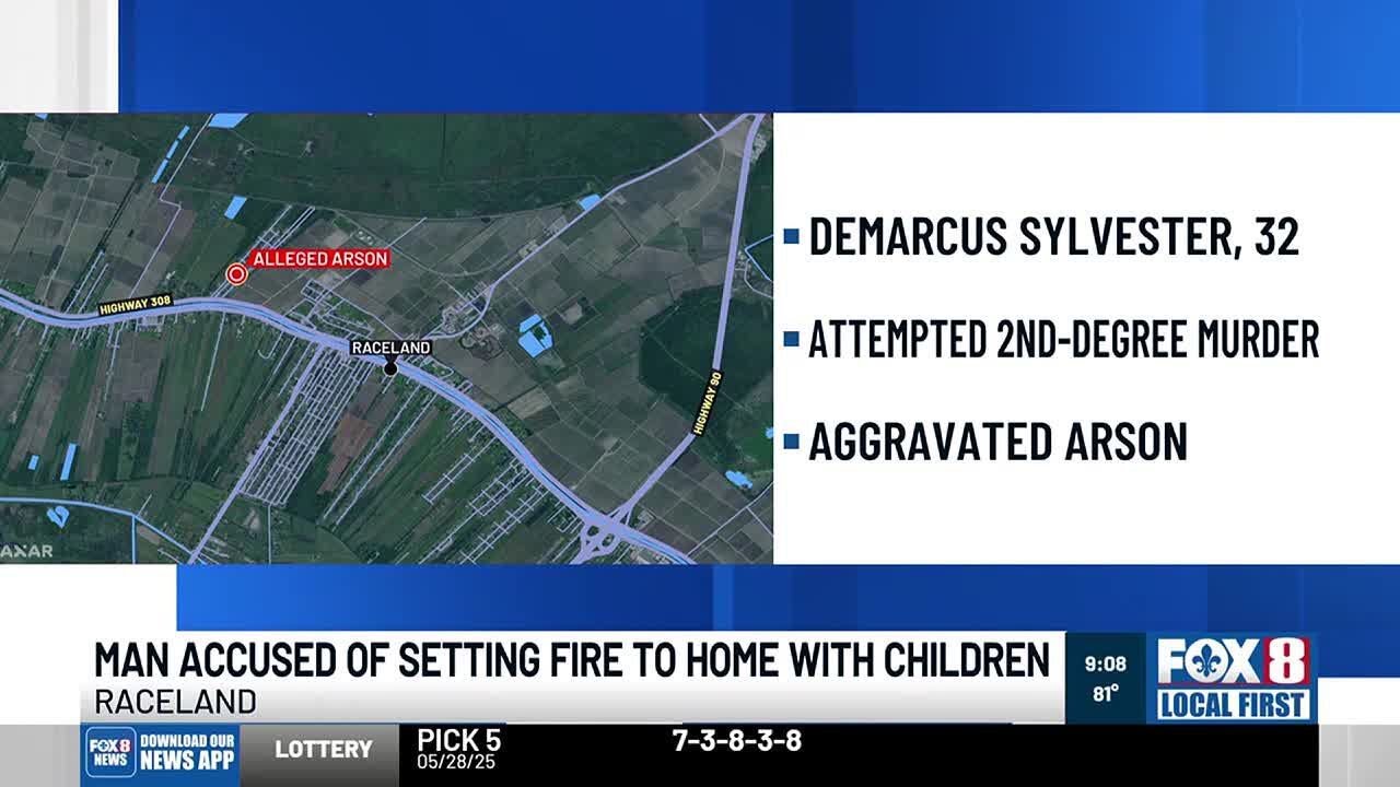 Man accused of setting fire to home with children - YouTube