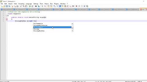 capacity using StringBuffer class