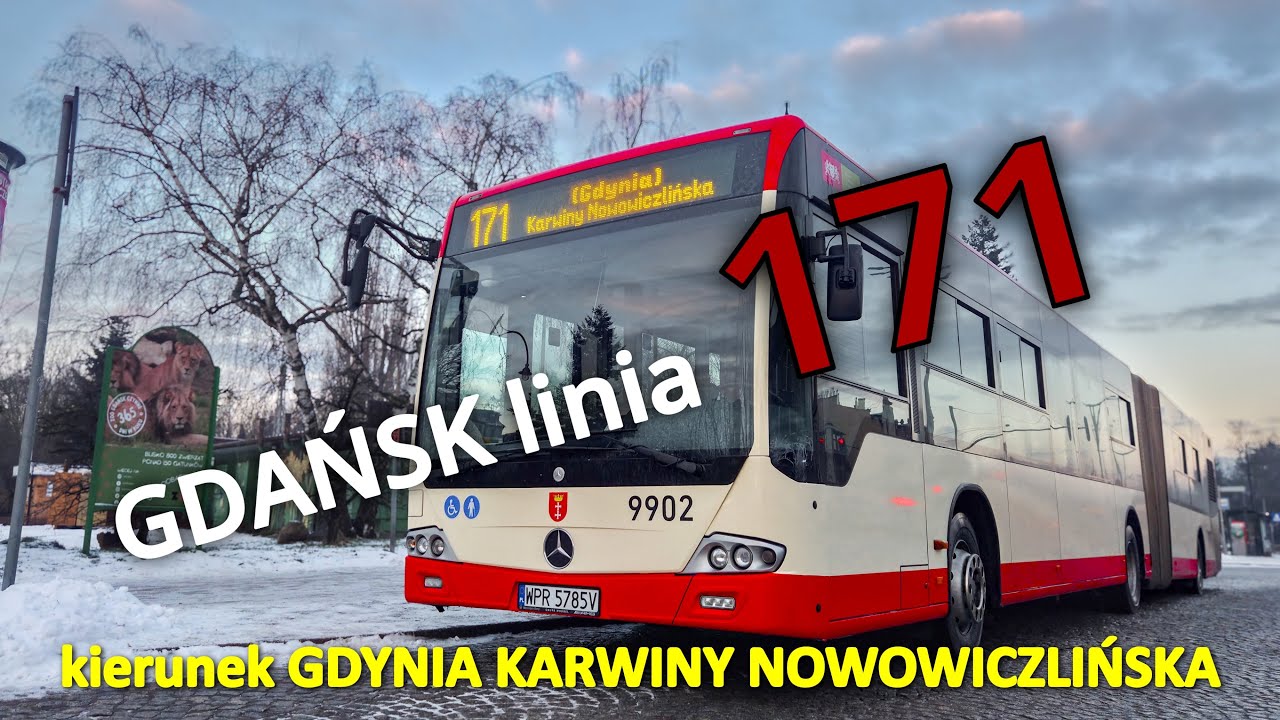 GDAŃSK linia 171 kierunek GDYNIA KARWINY NOWOWICZLIŃSKA