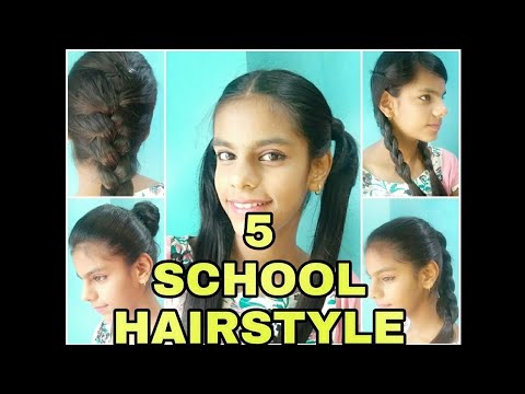 5 Easy Hairstyles for 5 School Days Each | Simple Easy Everyday ...