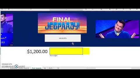 Excel Jeopardy Game