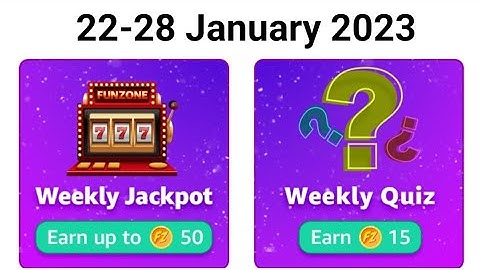 amazon wikly quiz 22 January 2023 | #Arup answers tips #amazonquiz