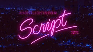 Script Font: Retro Neon Font - Script Style