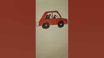 Draw Car from 4 number # Easy Drawing # Drawing colour # Art shorts Drawing idea