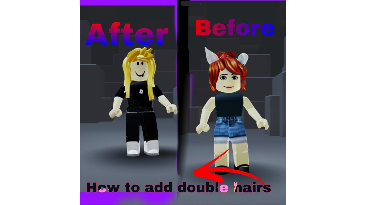 How To Add A Two Hairs In Roblox 2020 Iigunnies Youtube - how to wear 2 hairs on roblox ipad