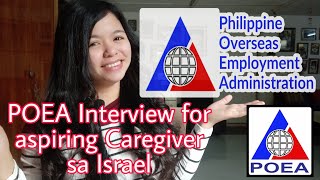 POEA INTERVIEW FOR ASPIRING CAREGIVER SA ISRAEL| Inday MharoNhie