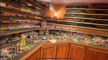 Huge Basement O Gauge Train Display Part 1
