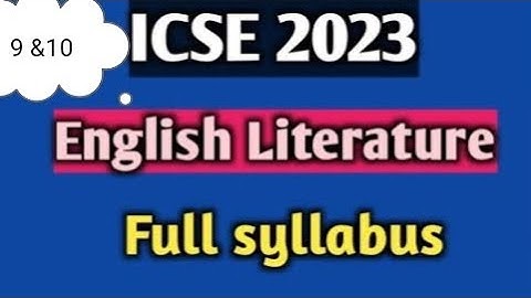 class 9 and 10 icse syllabus of English literature ll for board 2025 ll #icseboard