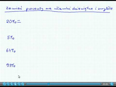 Procenty a ułamki - Matematyka Szkoła Podstawowa i Gimnazjum