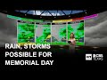 Scattered rain, storms threaten to impact Memorial Day weekend. Your full forecast