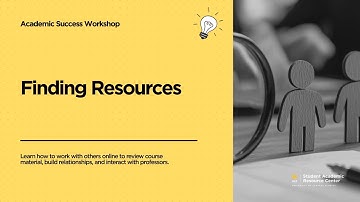 Finding Resources