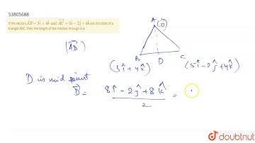 If the vectors `vec(A) B = 3 hat(i)+4 hat (k) and vec(AC) = 5 hat(i)-2 hat(j)+4hat(k)`