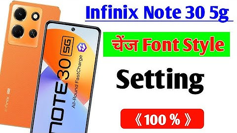 Infinix note 30 5g me Font style change kaise kare/How to Font style setting in Infinix note 30 5g