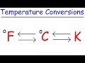 Temperature Conversions - Fahrenheit to Celsius to Kelvin