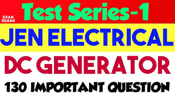 Rvunl Je electrical Mock test 1 | Rvunl je electrical important  test series | Dc generator mcq |