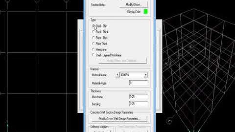 [Sap 2000] Bài 13 - Định nghĩa tiết diện sàn, vách