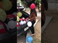 Celebration of girlfriend birthday on car