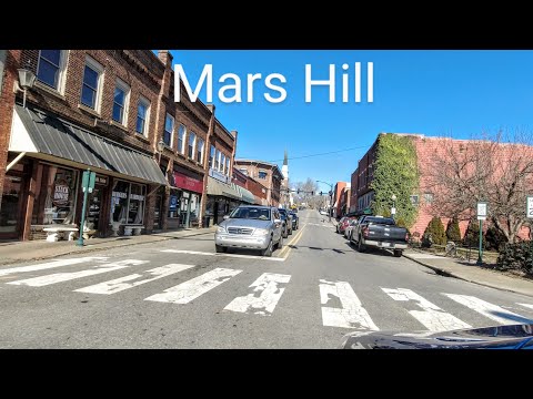 Driving Downtown, Mars Hill College/University, NC, USA 2022 | Slow TV | 4K Ultra HD