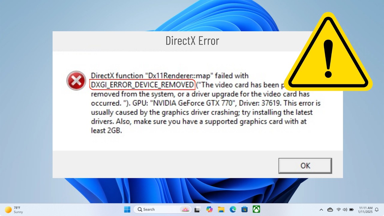 DXGI Error Device Removed - (NVIDIA & AMD) - YouTube
