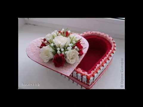МК шкатулка в виде сердца. - YouTube