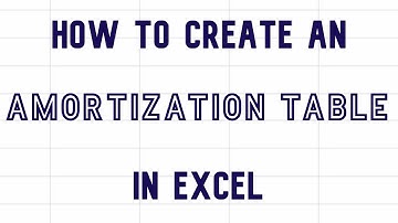 How to create an amortization table in excel video #excel #amortization #amortizationtable