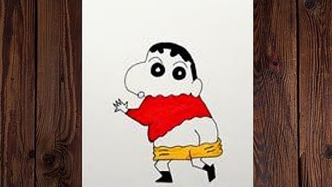 How To Draw ShinChan Step by step !! Colour Drawing Shin-Chan !! Try this......