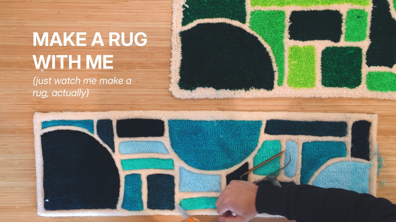 Make a rug with me | Tufting a rug from scratch - YouTube