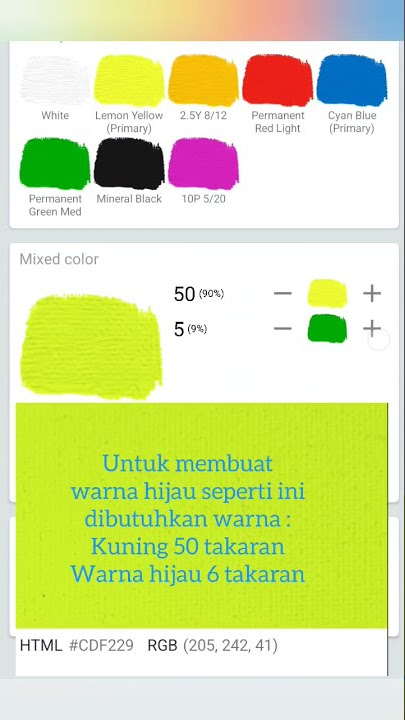 CARA MEMBUAT WARNA HIJAU #shorts #short #cat #catdinding #warna