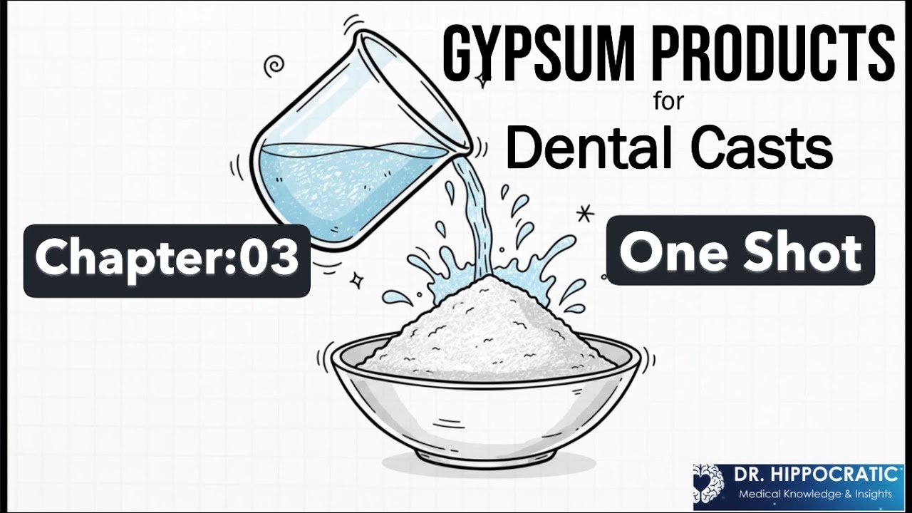 Gypsum Products for Dental Casts ONE SHOT LECTURE | BDS 2nd Year By Dr Hippocratic