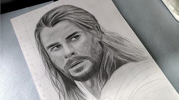 Drawing Thor l Part 3 l Shading Timelapse video l Chris Hemsworth