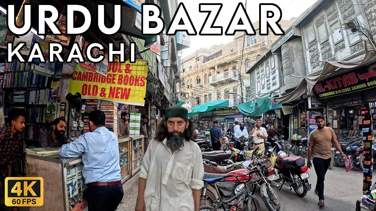Urdu Bazar Karachi - Walking Tourist 4K