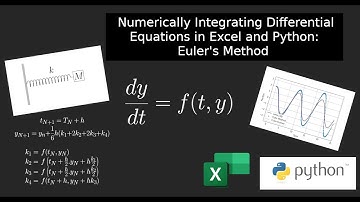 Numerically Integrating Differential Equations in Excel and Python:  Euler