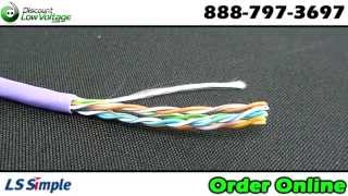 Bulk Cat5e PVC Purple Violet Cable 1000ft