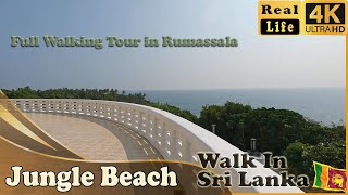 Full walking Tour around rumassala jungle beach +Japanese Peace Pagoda |4K Video|ASMR|Natural sound