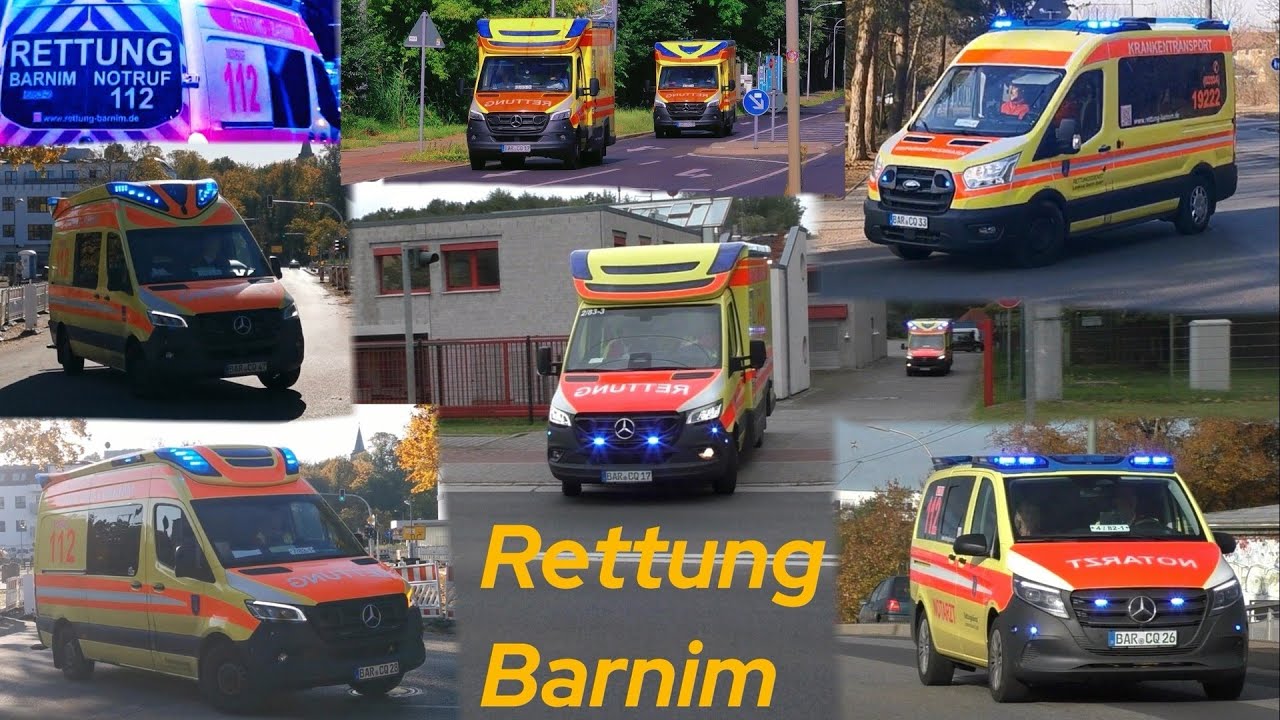[Best Of Rettung Barnim] Einsatzfahrten von Fahrzeugen des Rettungsdienstes Landkreis Barnim 🚑